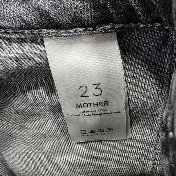 Mother Jeans Womens 23 Gray High Rise Zip Pocket Ankle Cargo Shadow Dancing